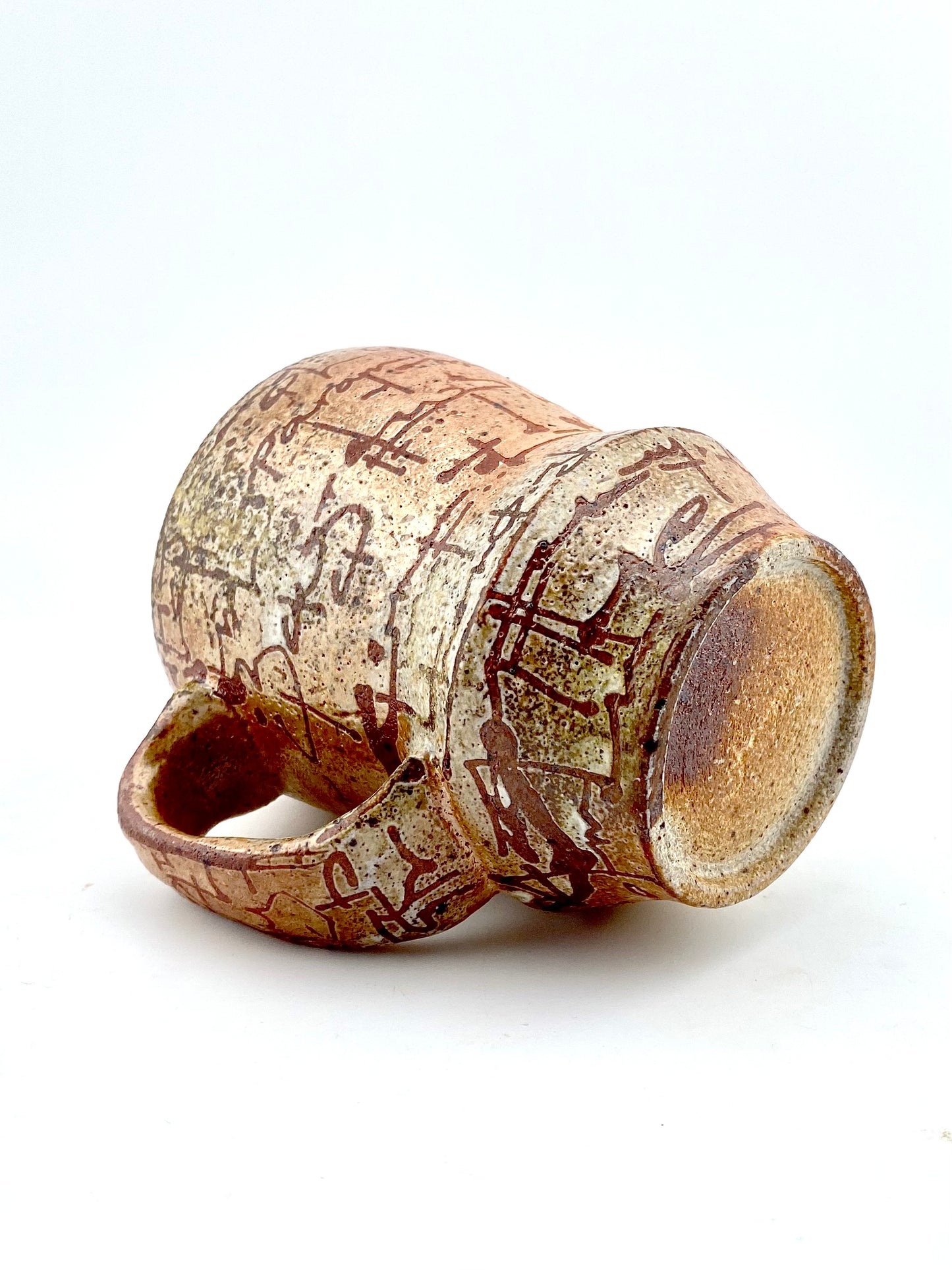 wood fired script mug 1