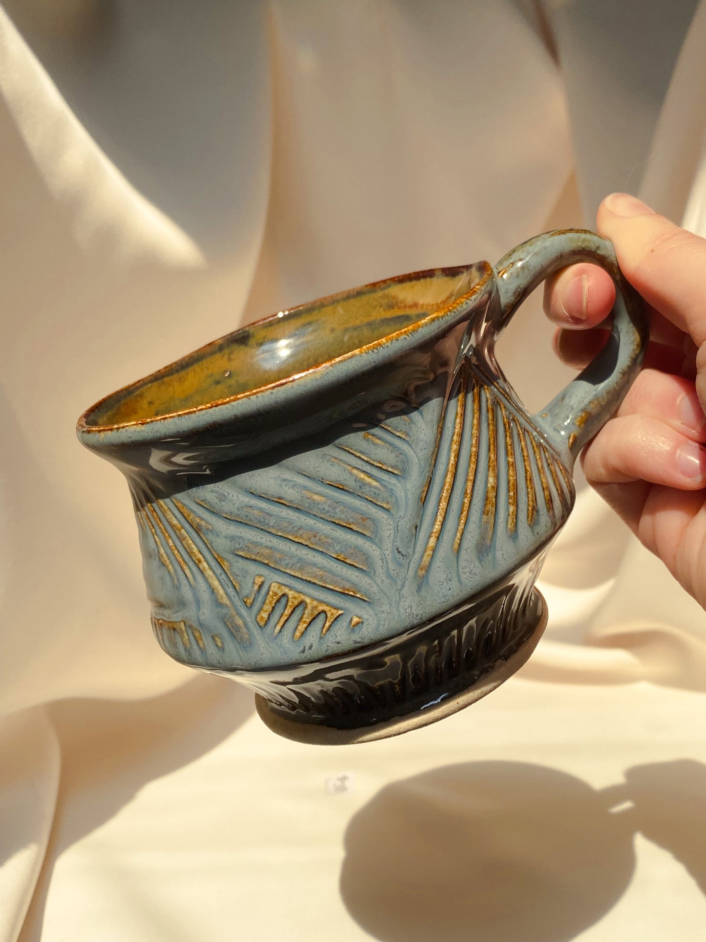Ancient Relic Carved Mug - 14 oz