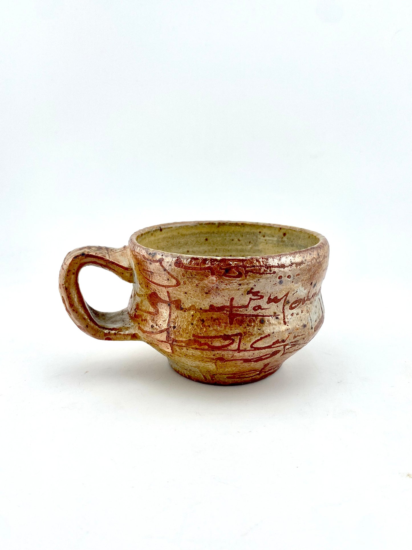 wood fired script mug 2