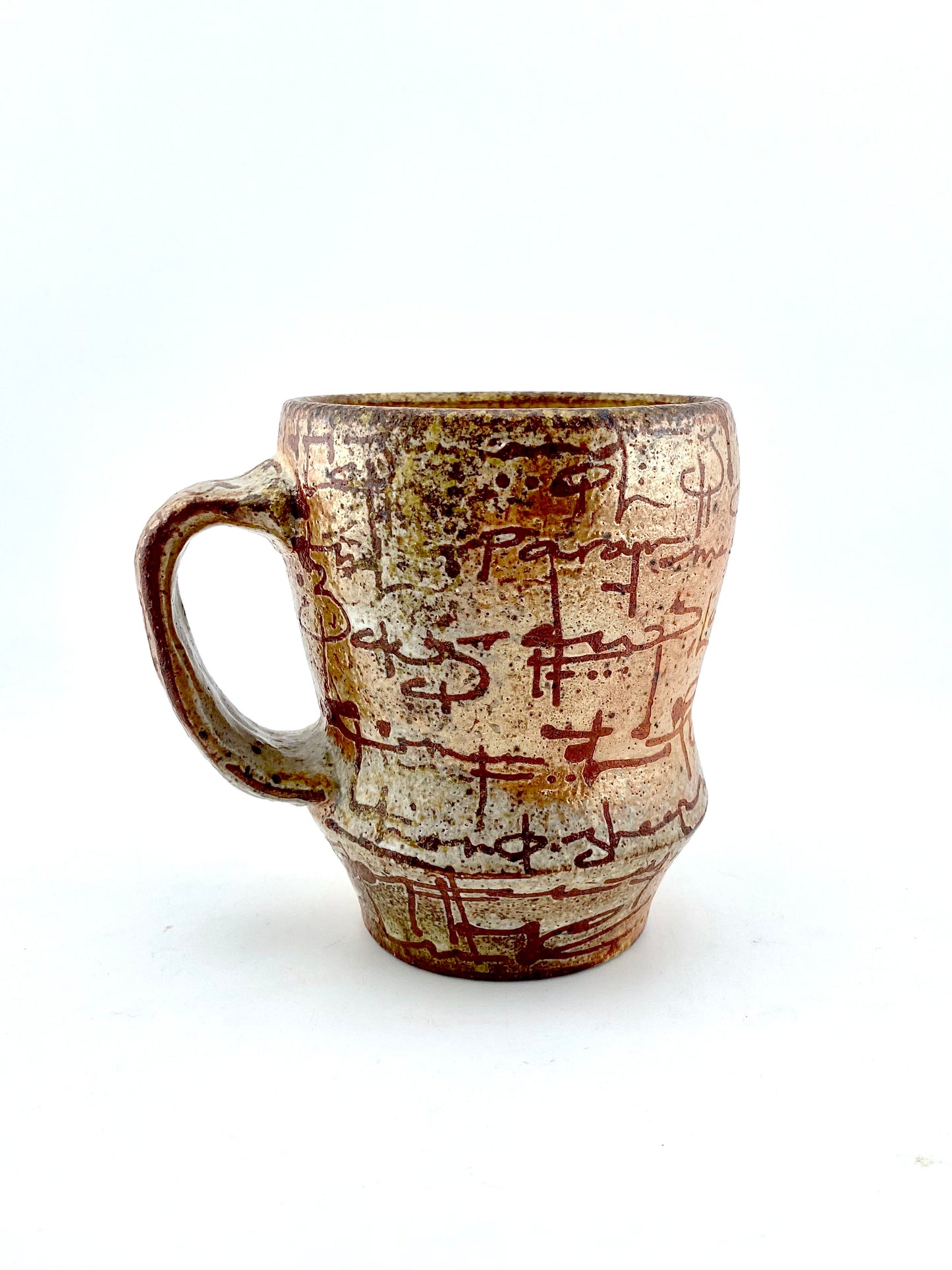 wood fired script mug 1