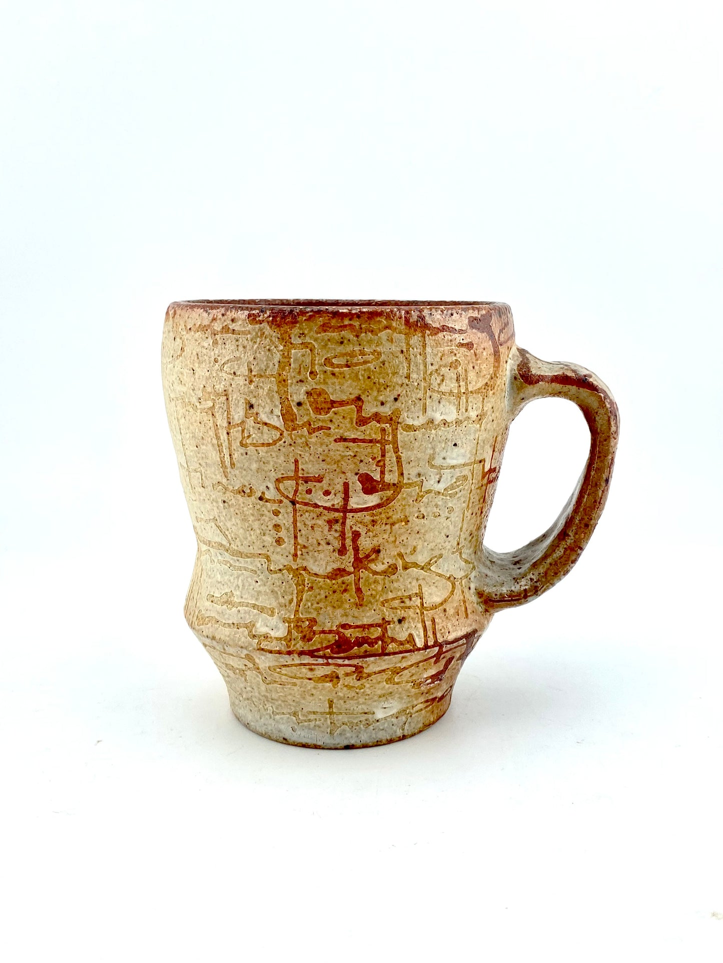 wood fired script mug 1